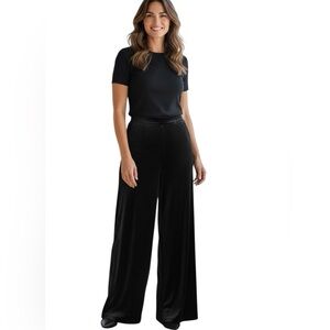 Antonio Melani Alma Black Luxe Velvet Wide Leg Pants NWT | Sizes 0 & 6